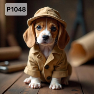 Panel poliester wodoodporny oxford na TORBĘ - PIES P1048  NA ZAMÓWIENIE