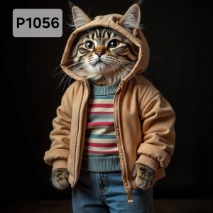 Panel poliester wodoodporny oxford na TORBĘ - KOT P1056  NA ZAMÓWIENIE