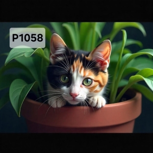 Panel poliester wodoodporny oxford na TORBĘ - KOT P1058  NA ZAMÓWIENIE