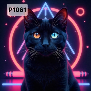 Panel poliester wodoodporny oxford na TORBĘ - KOT P1061  NA ZAMÓWIENIE