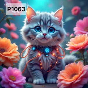 Panel poliester wodoodporny oxford na TORBĘ - KOT P1063  NA ZAMÓWIENIE