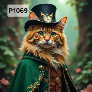 Panel poliester wodoodporny oxford na TORBĘ - KOT  P1069  NA ZAMÓWIENIE