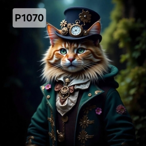 Panel poliester wodoodporny oxford na TORBĘ - KOT  P1070  NA ZAMÓWIENIE