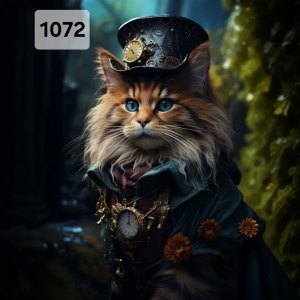 Panel poliester wodoodporny oxford na TORBĘ - KOT  P1072  NA ZAMÓWIENIE