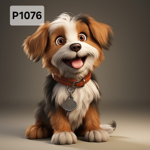 Panel poliester wodoodporny oxford na TORBĘ - PIES  P1076  NA ZAMÓWIENIE