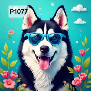 Panel poliester wodoodporny oxford na TORBĘ - PIES  P1077  NA ZAMÓWIENIE