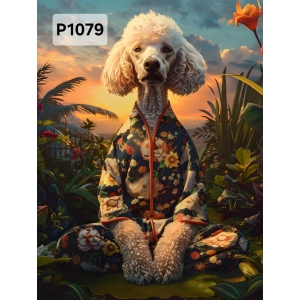 Panel poliester wodoodporny oxford na TORBĘ - PIES  P1079  NA ZAMÓWIENIE