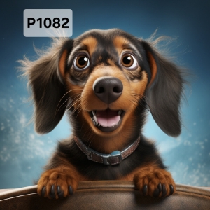 Panel poliester wodoodporny oxford na TORBĘ - PIES  P1082  NA ZAMÓWIENIE