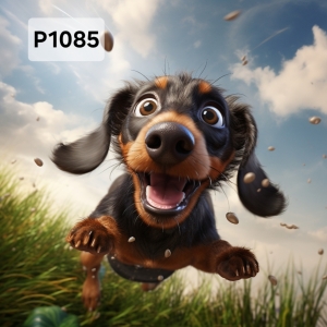 Panel poliester wodoodporny oxford na TORBĘ - PIES  P1085  NA ZAMÓWIENIE