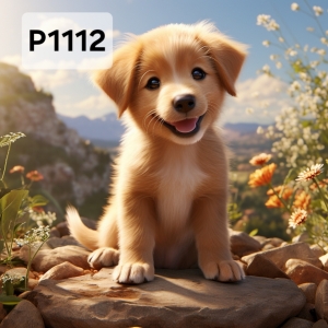 Panel poliester wodoodporny oxford na TORBĘ - PIES  P1112  NA ZAMÓWIENIE