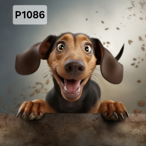 Panel poliester wodoodporny oxford na TORBĘ - PIES  P1086  NA ZAMÓWIENIE