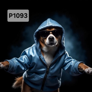 Panel poliester wodoodporny oxford na TORBĘ - PIES  P1093  NA ZAMÓWIENIE