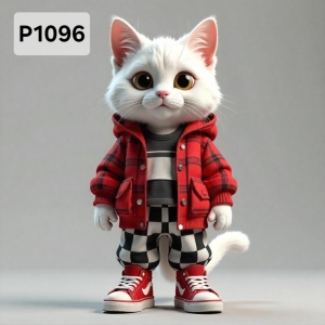 Panel poliester wodoodporny oxford na TORBĘ - KOT  P1096  NA ZAMÓWIENIE