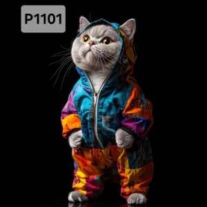 Panel poliester wodoodporny oxford na TORBĘ - KOT  P1101  NA ZAMÓWIENIE