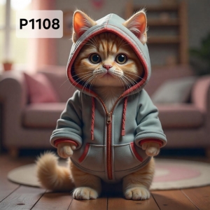 Panel poliester wodoodporny oxford na TORBĘ - KOT  P1108  NA ZAMÓWIENIE