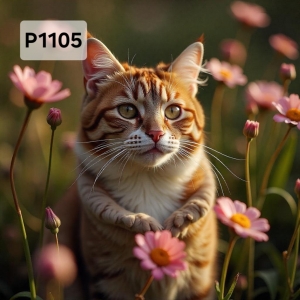 Panel poliester wodoodporny oxford na TORBĘ - KOT  P1105  NA ZAMÓWIENIE