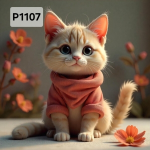 Panel poliester wodoodporny oxford na TORBĘ - KOT  P1107  NA ZAMÓWIENIE