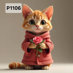 Panel poliester wodoodporny oxford na TORBĘ - KOT  P1106  NA ZAMÓWIENIE