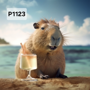 Panel poliester wodoodporny oxford na TORBĘ - KAPIBARA  P1123  NA ZAMÓWIENIE