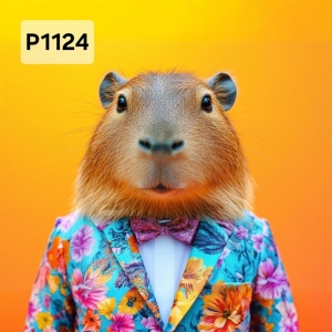 Panel poliester wodoodporny oxford na TORBĘ - KAPIBARA  P1124  NA ZAMÓWIENIE