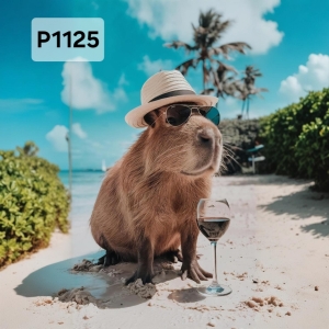 Panel poliester wodoodporny oxford na TORBĘ - KAPIBARA  P1125  NA ZAMÓWIENIE