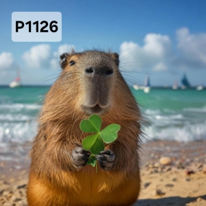 Panel poliester wodoodporny oxford na TORBĘ - KAPIBARA  P1126  NA ZAMÓWIENIE