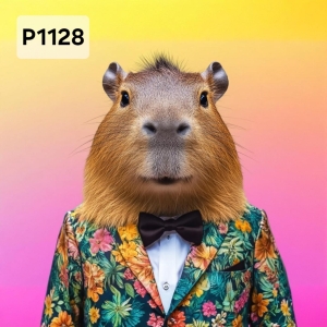 Panel poliester wodoodporny oxford na TORBĘ - KAPIBARA  P1128  NA ZAMÓWIENIE