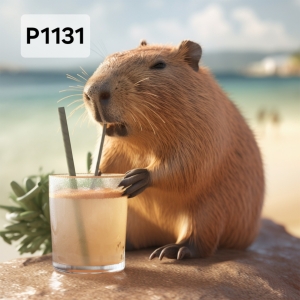 Panel poliester wodoodporny oxford na TORBĘ - KAPIBARA  P1131  NA ZAMÓWIENIE