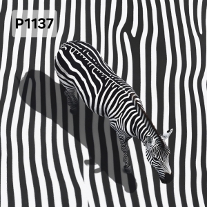 Panel poliester wodoodporny oxford na TORBĘ - ZEBRA  P1137  NA ZAMÓWIENIE