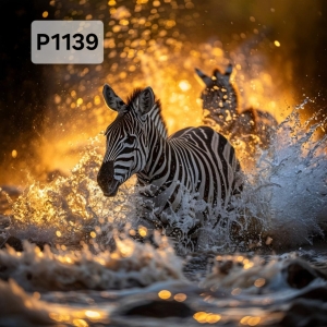 Panel poliester wodoodporny oxford na TORBĘ - ZEBRA  P1139  NA ZAMÓWIENIE