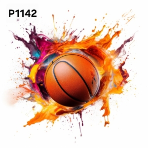 Panel poliester wodoodporny oxford na TORBĘ - PIŁKA DO KOSZYKOWKI  P1142  NA ZAMÓWIENIE