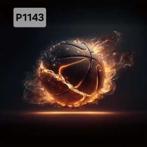 Panel poliester wodoodporny oxford na TORBĘ - PIŁKA DO KOSZYKOWKI  P1143  NA ZAMÓWIENIE