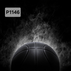 Panel poliester wodoodporny oxford na TORBĘ - PIŁKA DO KOSZYKOWKI  P1146  NA ZAMÓWIENIE