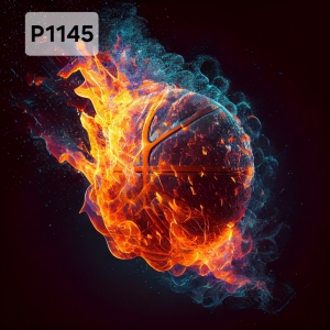 Panel poliester wodoodporny oxford na TORBĘ - PIŁKA DO KOSZYKOWKI  P1145  NA ZAMÓWIENIE