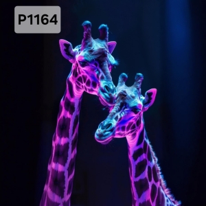 Panel poliester wodoodporny oxford na TORBĘ - ŻYRAFY  P1164  NA ZAMÓWIENIE