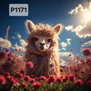 Panel poliester wodoodporny oxford na TORBĘ - LAMA  P1171  NA ZAMÓWIENIE