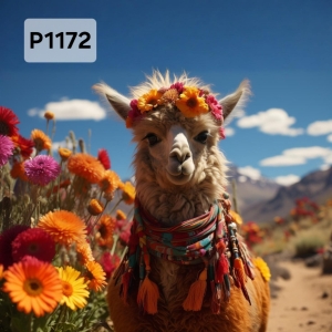 Panel poliester wodoodporny oxford na TORBĘ - LAMA  P1172  NA ZAMÓWIENIE