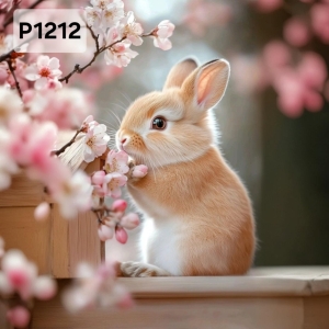 Panel poliester wodoodporny oxford na TORBĘ - KRÓLICZEK P1212  NA ZAMÓWIENIE