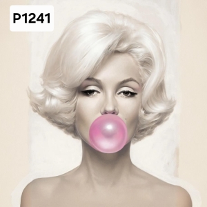 Panel poliester wodoodporny oxford na TORBĘ - KOBIETA MARILYN MONROE P1241  NA ZAMÓWIENIE