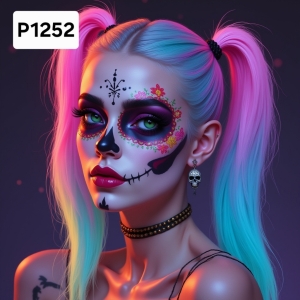 Panel poliester wodoodporny oxford na TORBĘ - DZIEWCZYNA ZOMBIE P1252  NA ZAMÓWIENIE