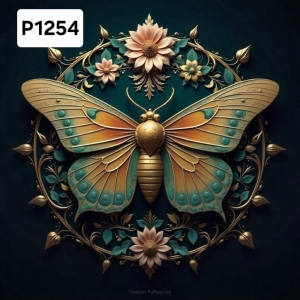 Panel poliester wodoodporny oxford na TORBĘ - MOTYL NOCA P1254  NA ZAMÓWIENIE