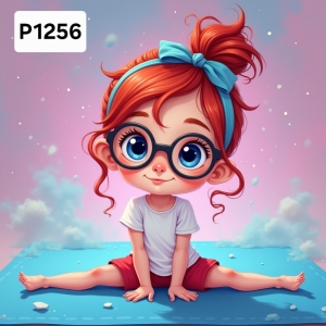 Panel poliester wodoodporny oxford na TORBĘ - DZIEWCZYNA JOGA P1256  NA ZAMÓWIENIE