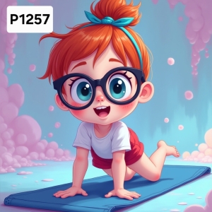 Panel poliester wodoodporny oxford na TORBĘ -DZIEWCZYNA CWICZY JOGE P1257  NA ZAMÓWIENIE