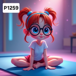 Panel poliester wodoodporny oxford na TORBĘ - DZIEWCZYNA CWICZY GIMNASTYKE P1259  NA ZAMÓWIENIE