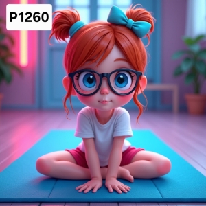 Panel poliester wodoodporny oxford na TORBĘ - DZIEWCZYNA CWICZY GIMNASTYKE P1260  NA ZAMÓWIENIE