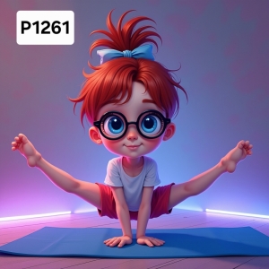 Panel poliester wodoodporny oxford na TORBĘ - DZIEWCZYNA CWICZY AKROBATYKE P1261  NA ZAMÓWIENIE