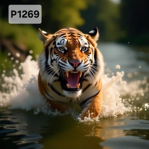 Panel poliester wodoodporny oxford na TORBĘ -TYGRYS P1269  NA ZAMÓWIENIE