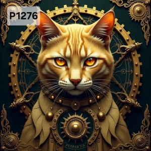 Panel poliester wodoodporny oxford na TORBĘ - KOT P1276  NA ZAMÓWIENIE