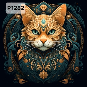 Panel poliester wodoodporny oxford na TORBĘ - RUDY KOT P1282  NA ZAMÓWIENIE