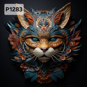 Panel poliester wodoodporny oxford na TORBĘ - KOLOROWY KOT P1283  NA ZAMÓWIENIE